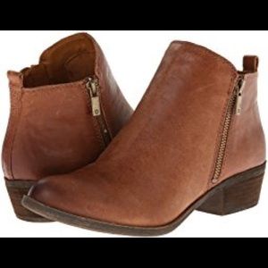 Lucky Brand Brown Leather Booties